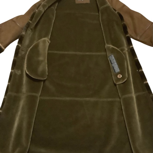 LONDON FOG CHOCOLATE BROWN FULL LENGTH COAT WITH FAUX FUR DETAILS/ Size MP - Picture 11 of 16